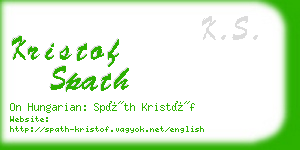 kristof spath business card